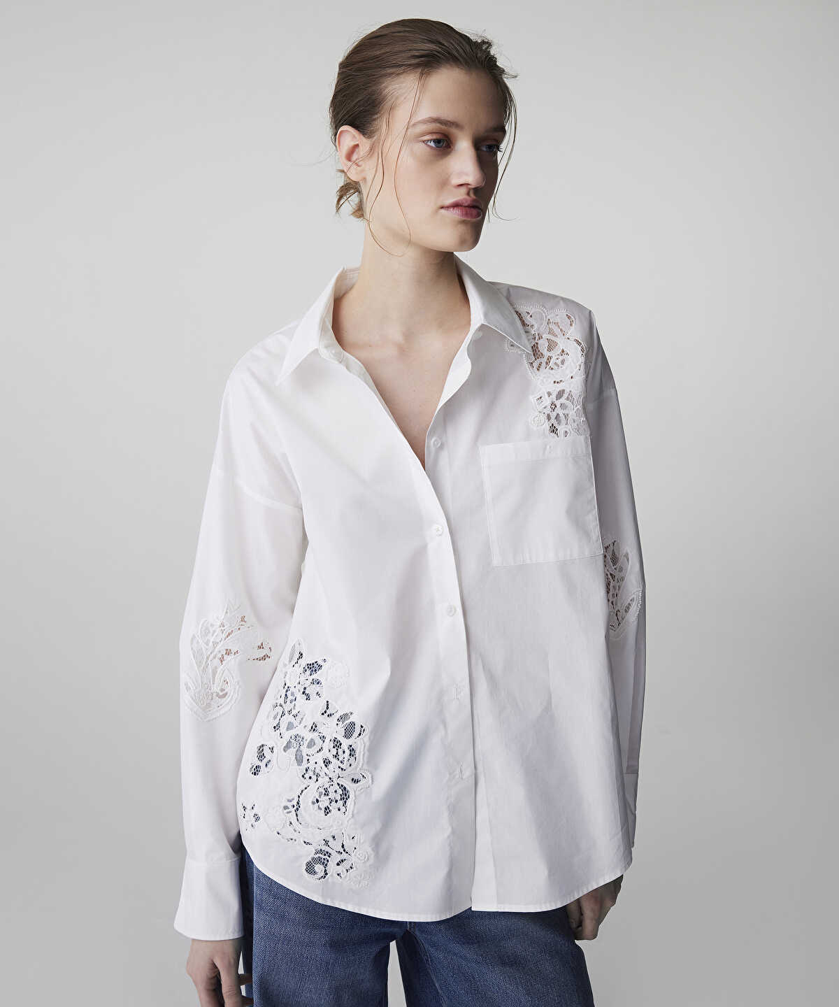 Embroidered Poplin Shirt