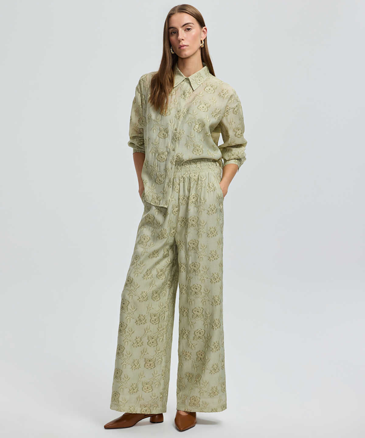 Floral Embroidered Shirt