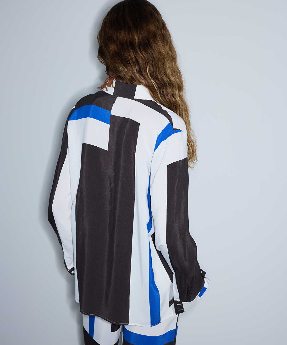 Printed Color-Block Shirt
