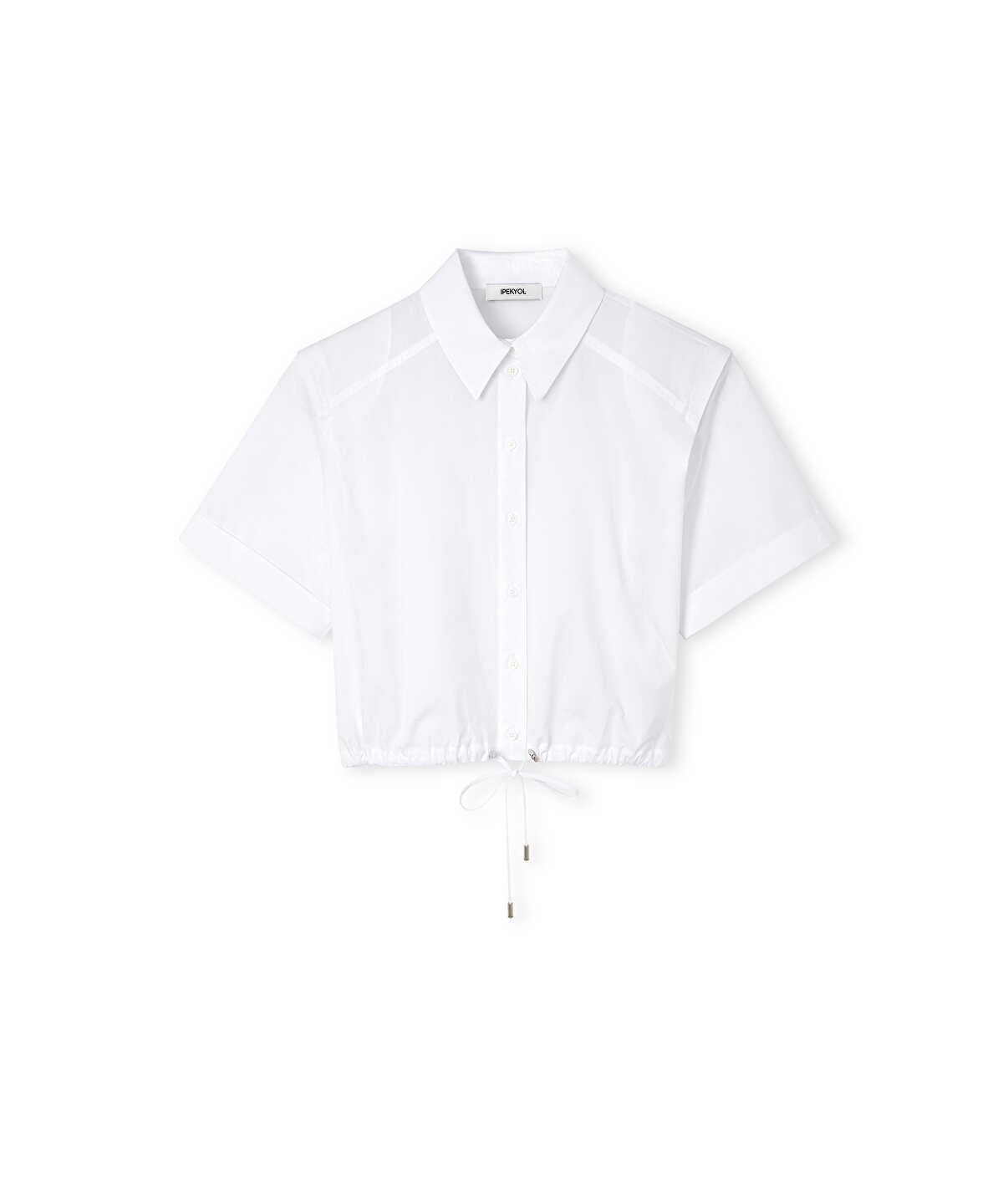 Gathered Poplin Shirt