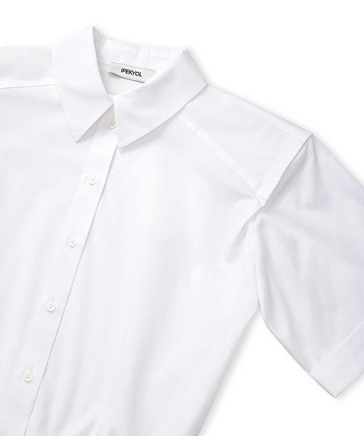 Gathered Poplin Shirt