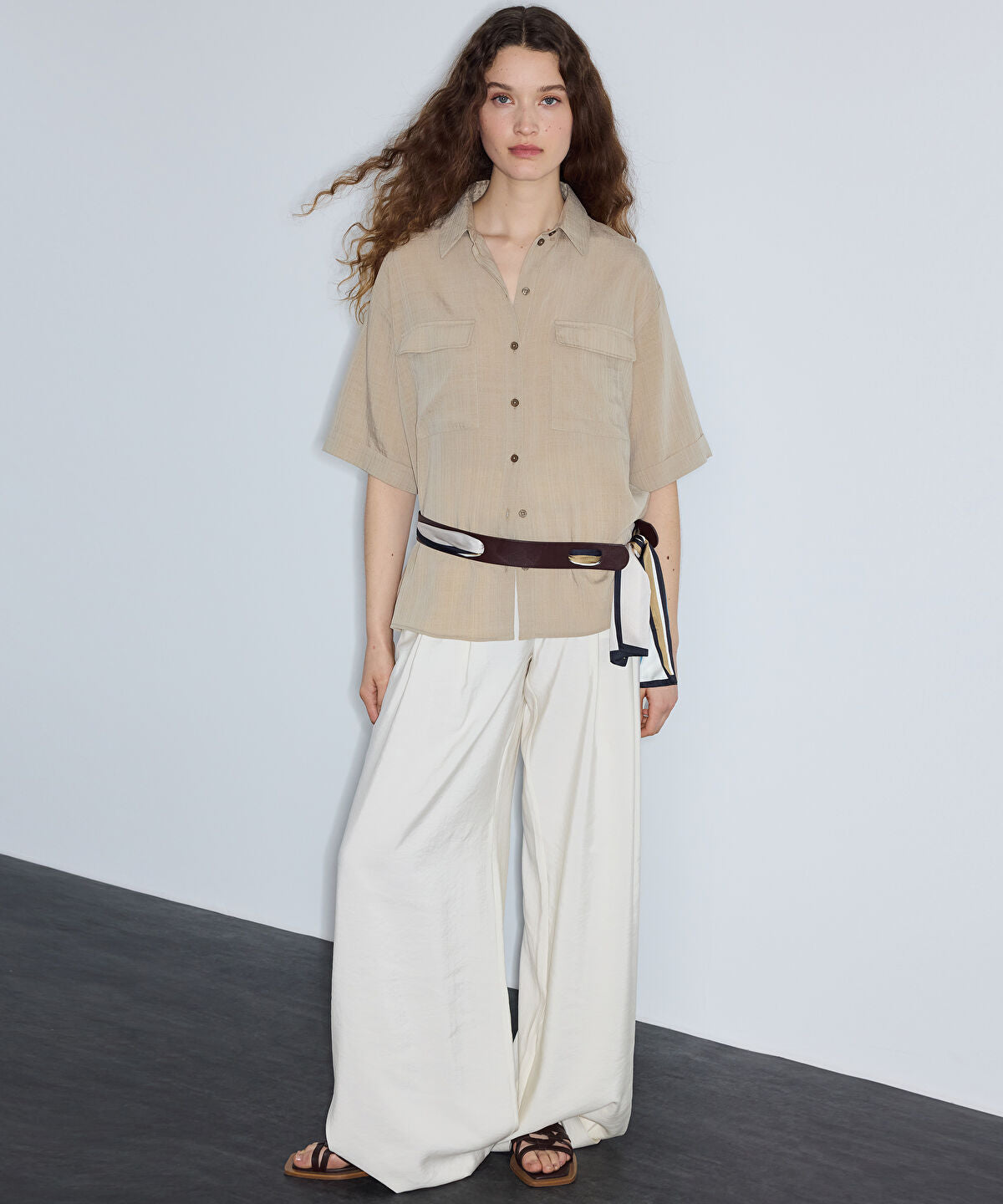 Relaxed-Fit Shirt with Flap Pockets