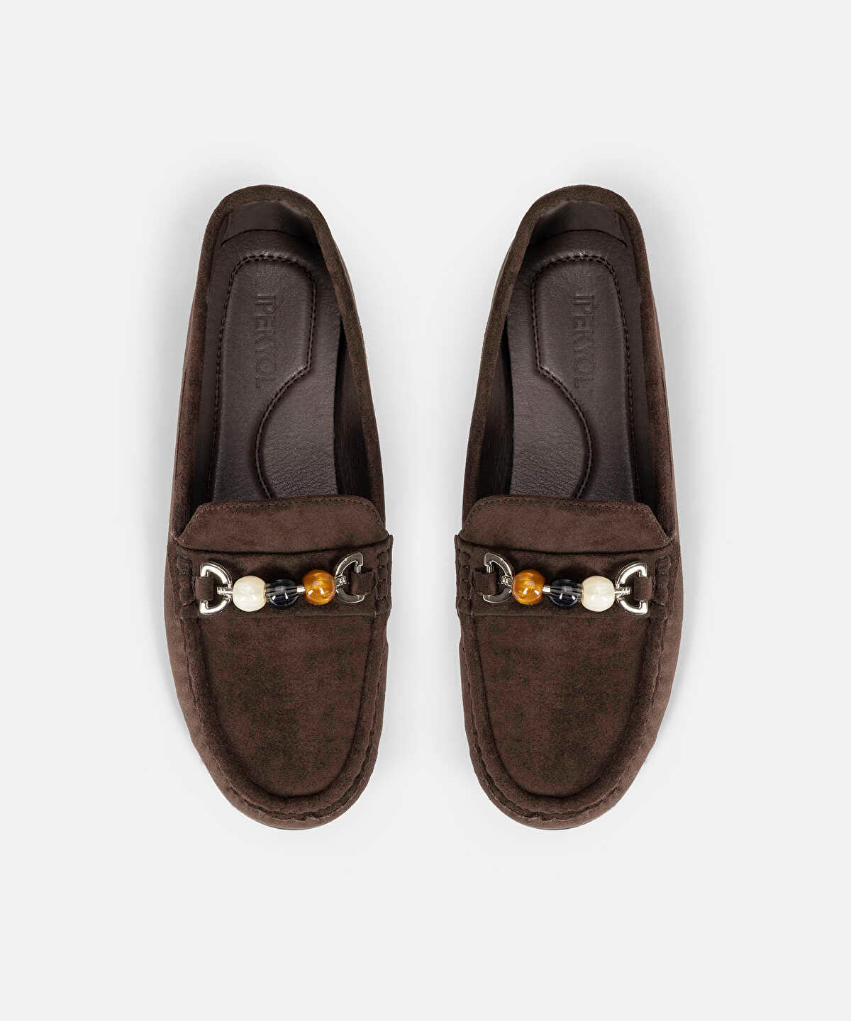Bead Embellished Loafers