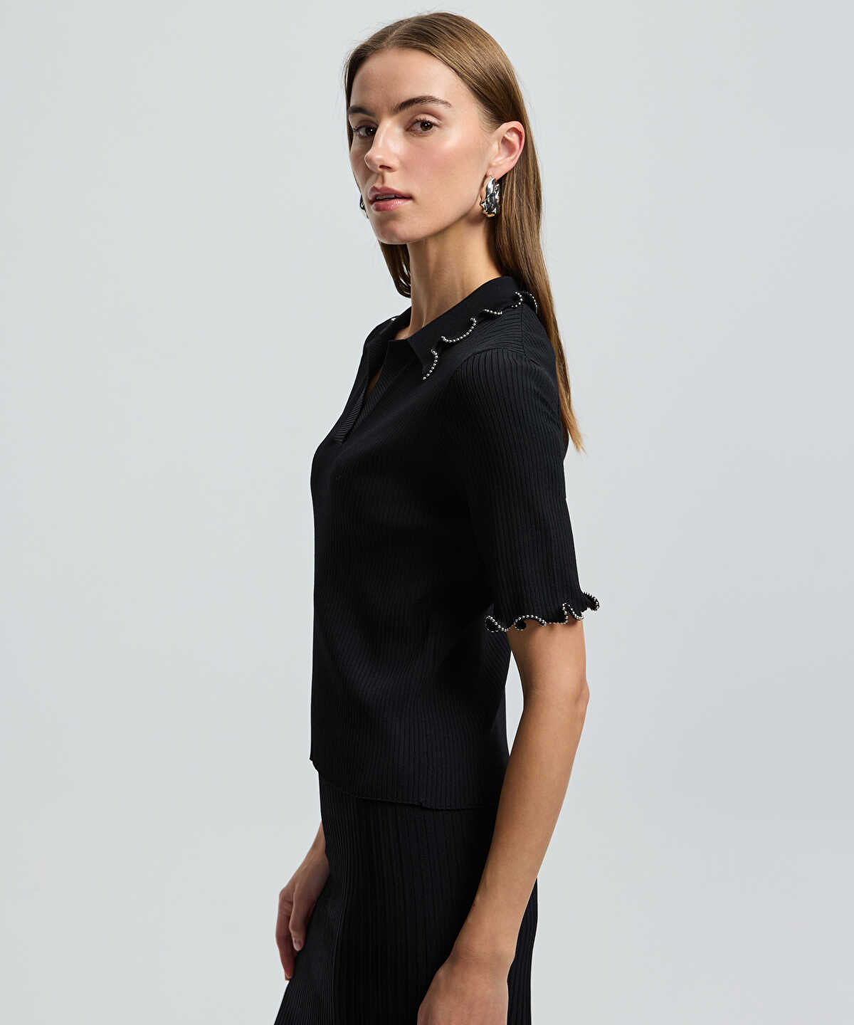 Embellished Knit Top