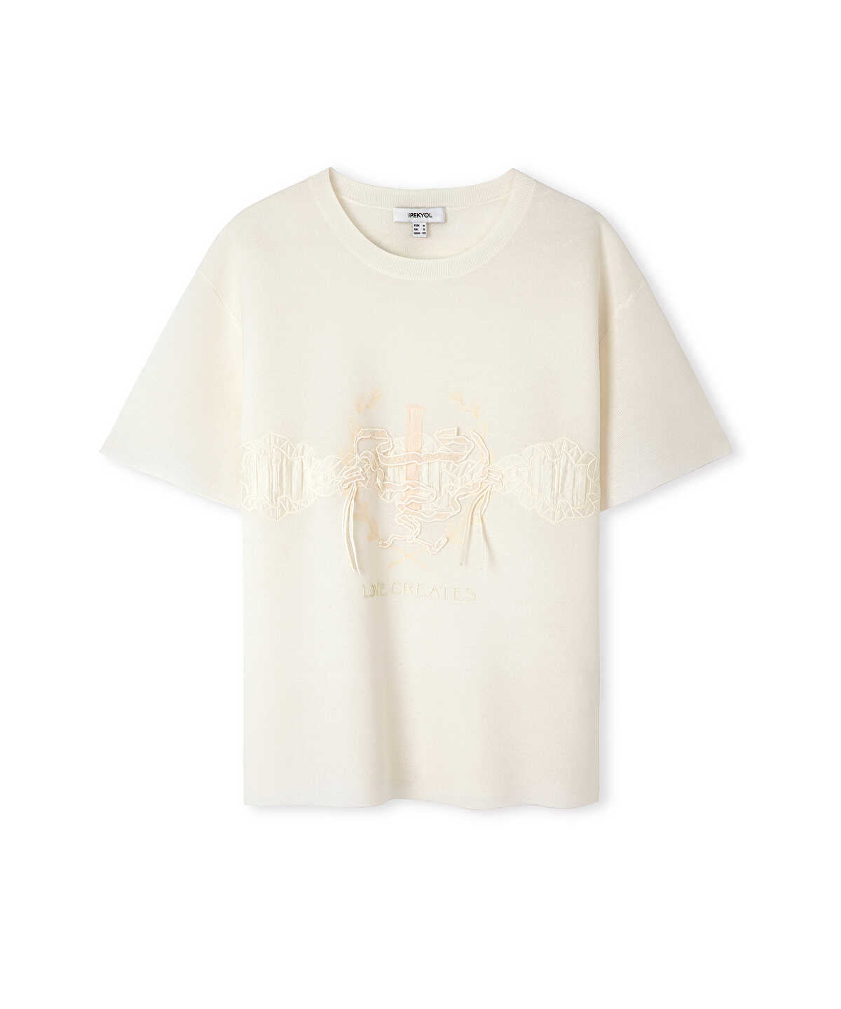 Embroidered Knit Top with Applique