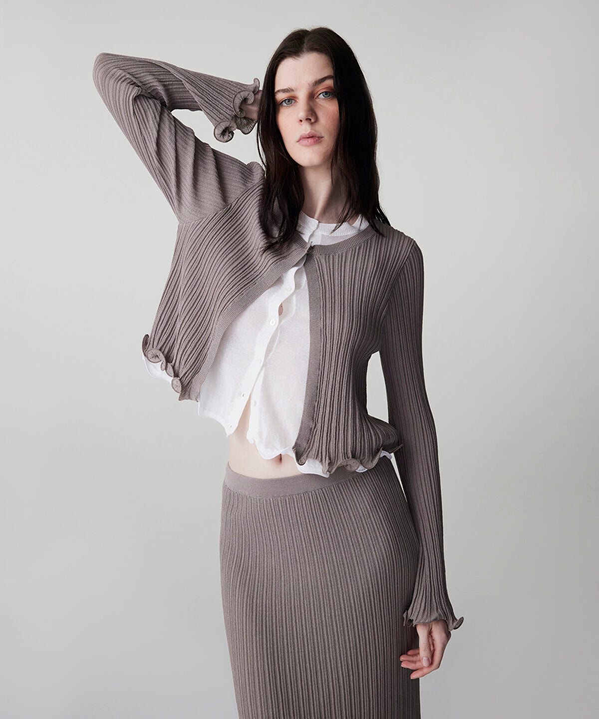 Layered Knit Cardigan