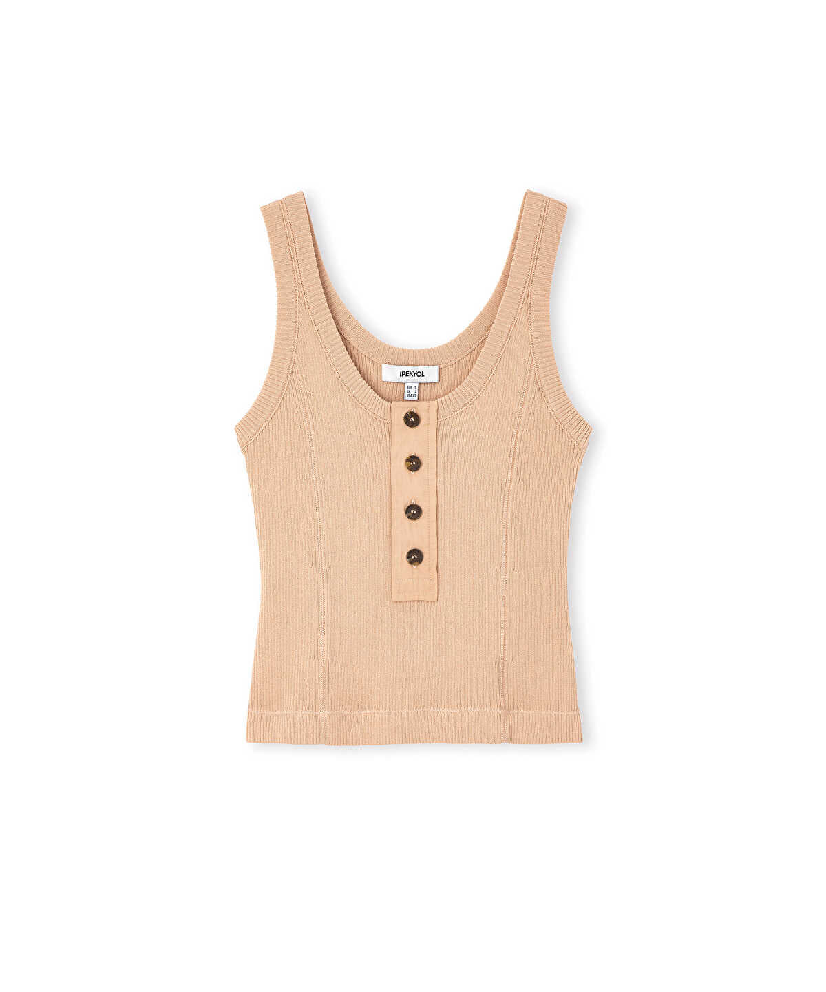 Buttoned Knit Tank Top