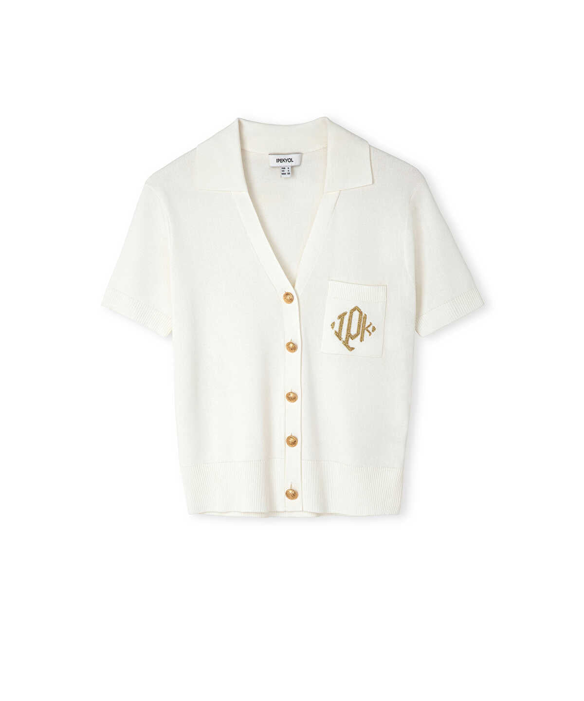 Monogram Embroidered Knit Top