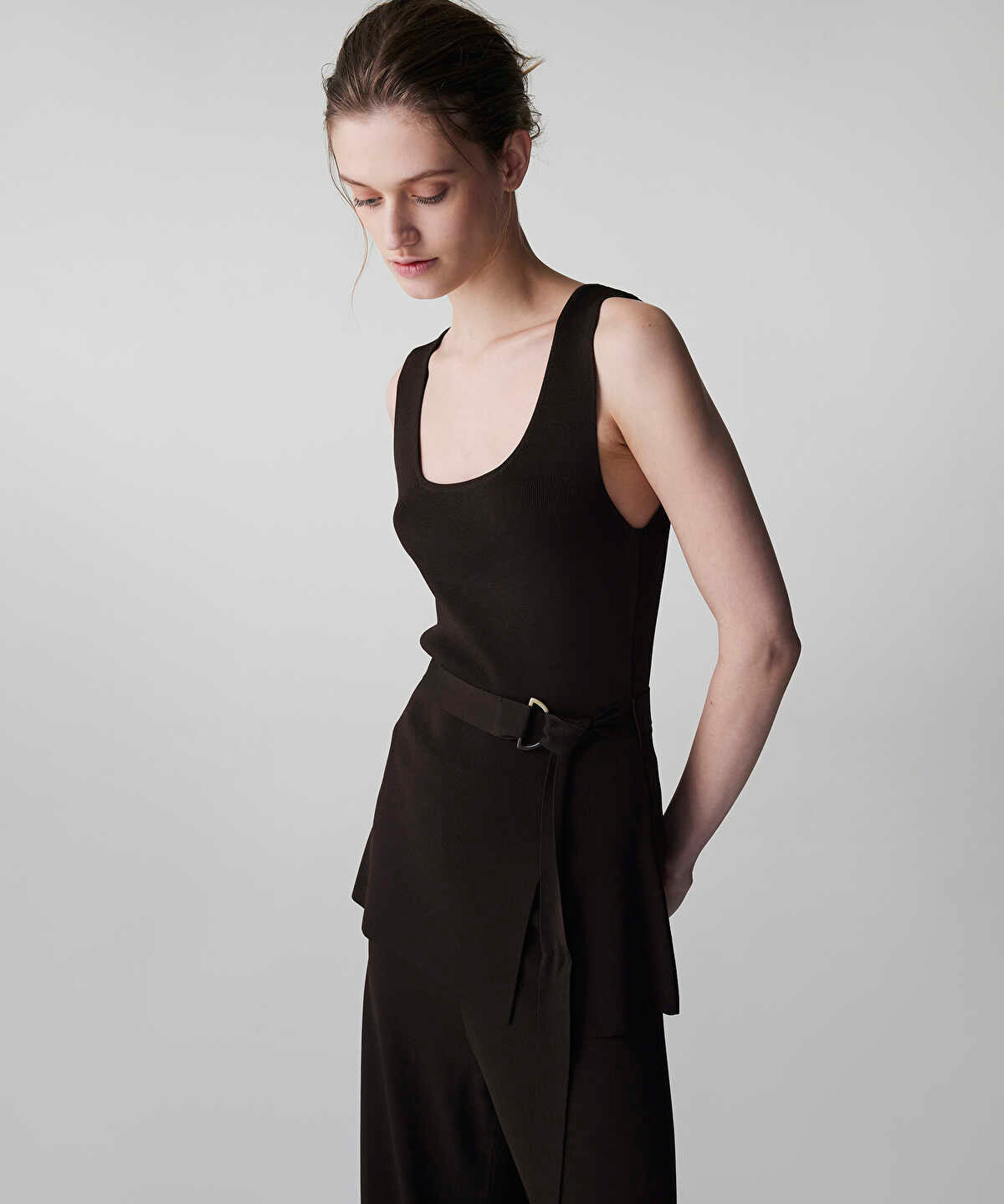 Belted Knit Top