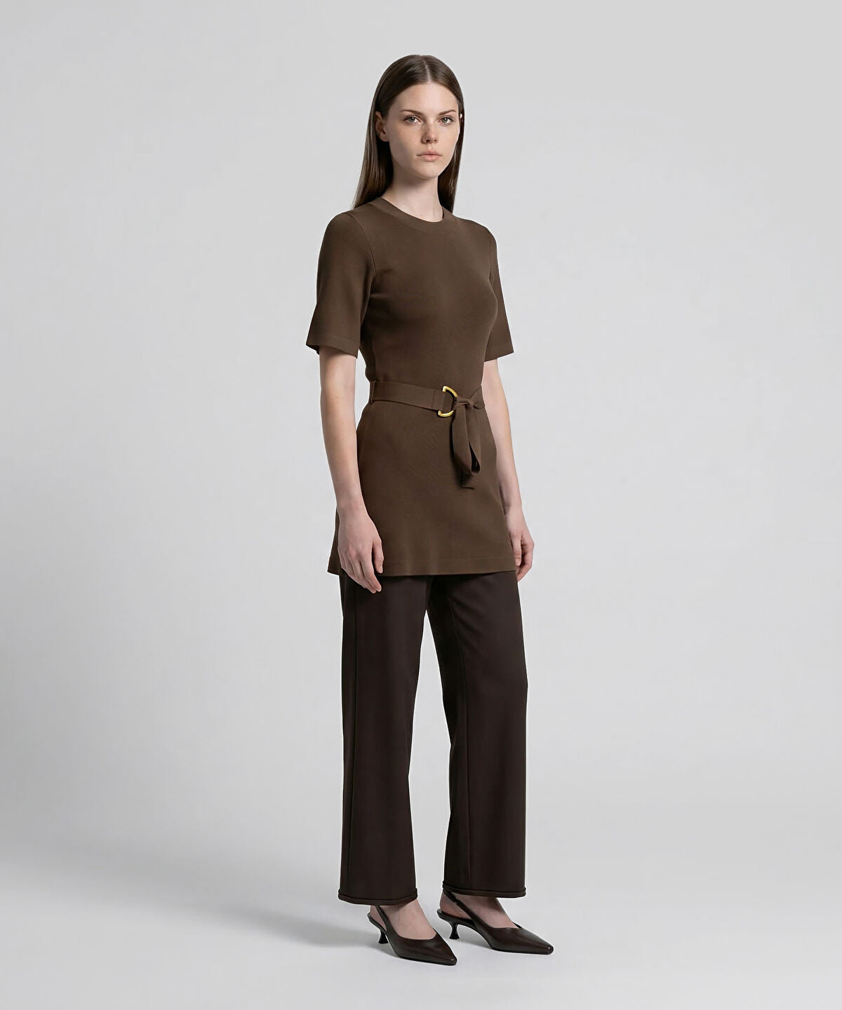 Belted Knit Top