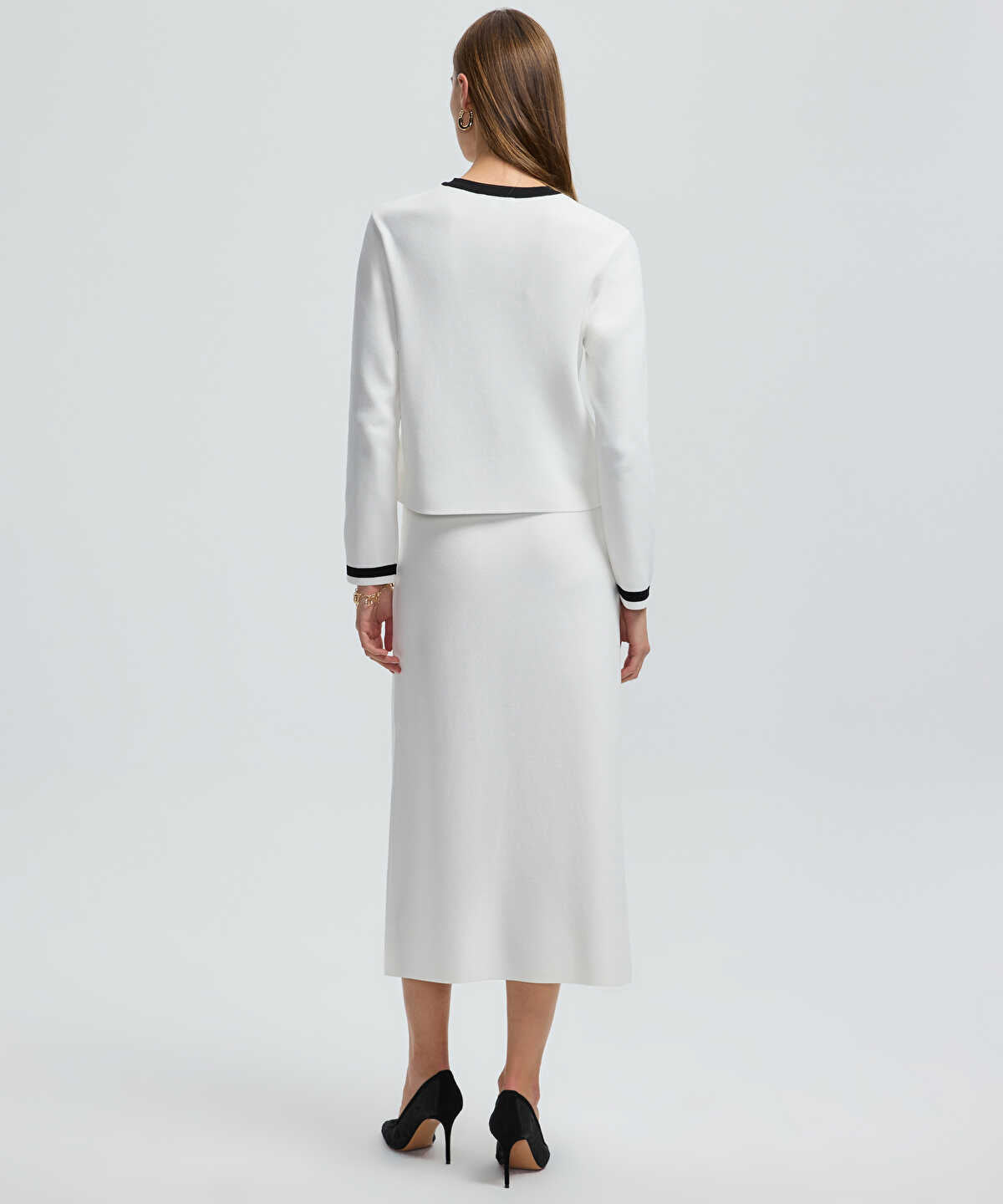 Contrast Trim Knit Cardigan