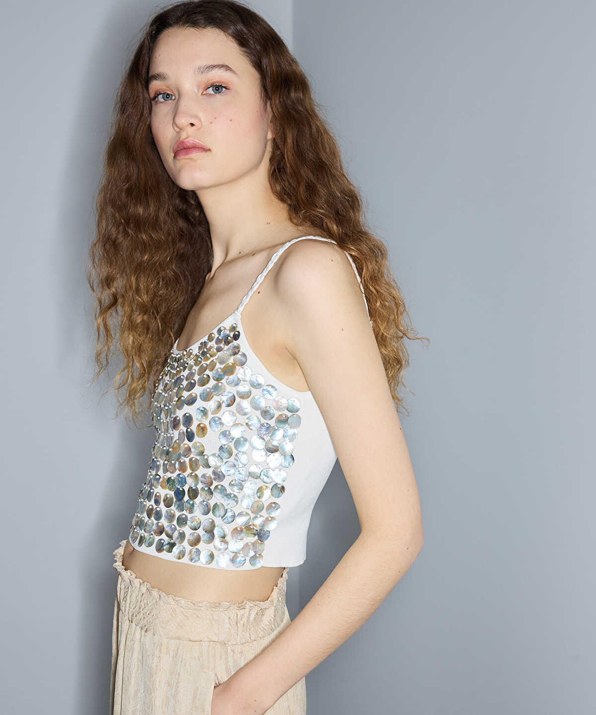 Embellished Cropped Top