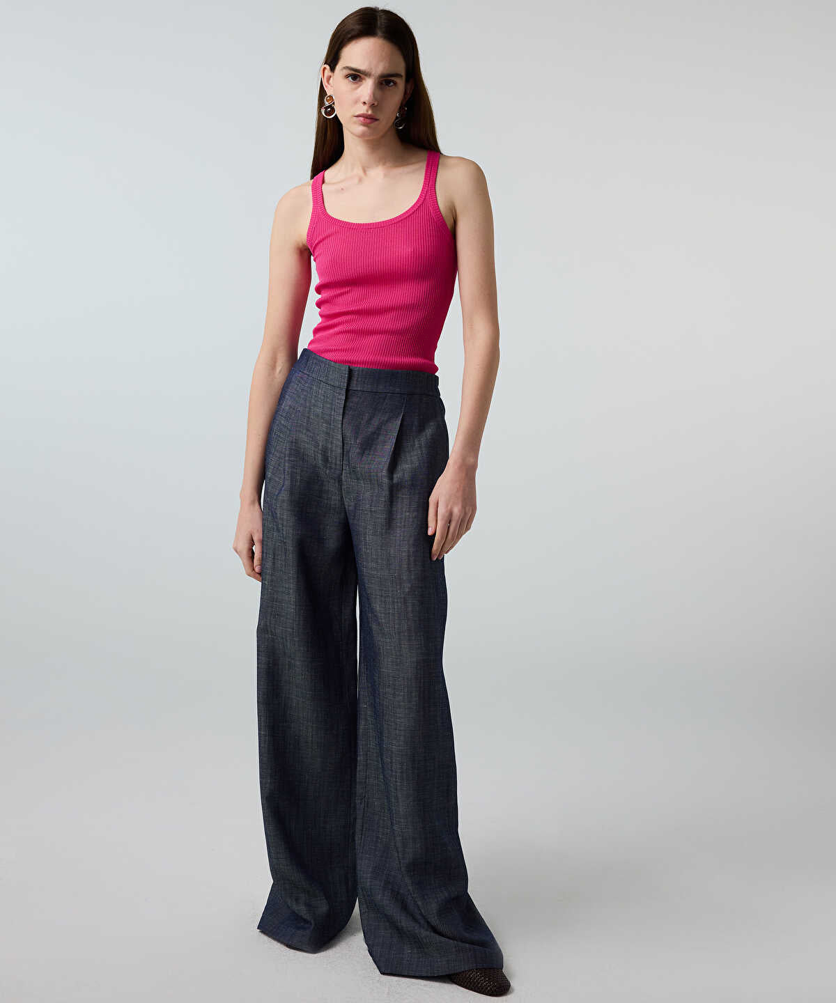 Ribbed Slim-Fit Knit Top