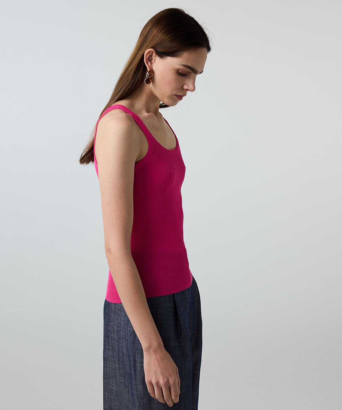 Ribbed Slim-Fit Knit Top
