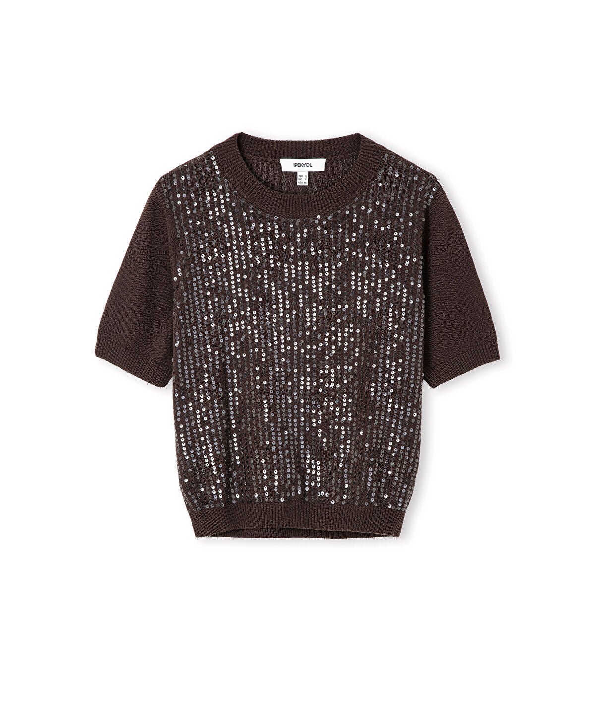 Sequinned Knit Top