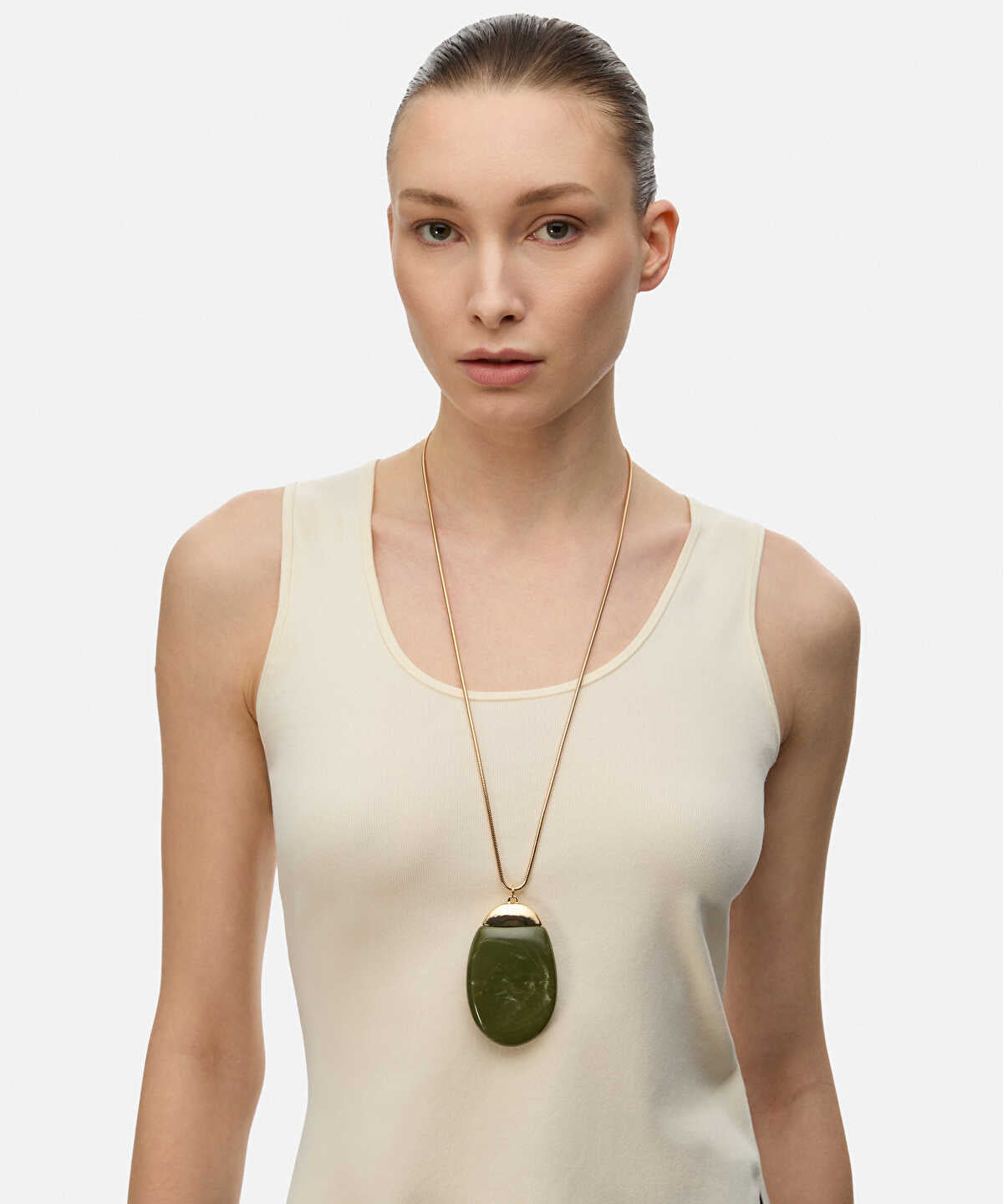 Resin Pendant Long Necklace