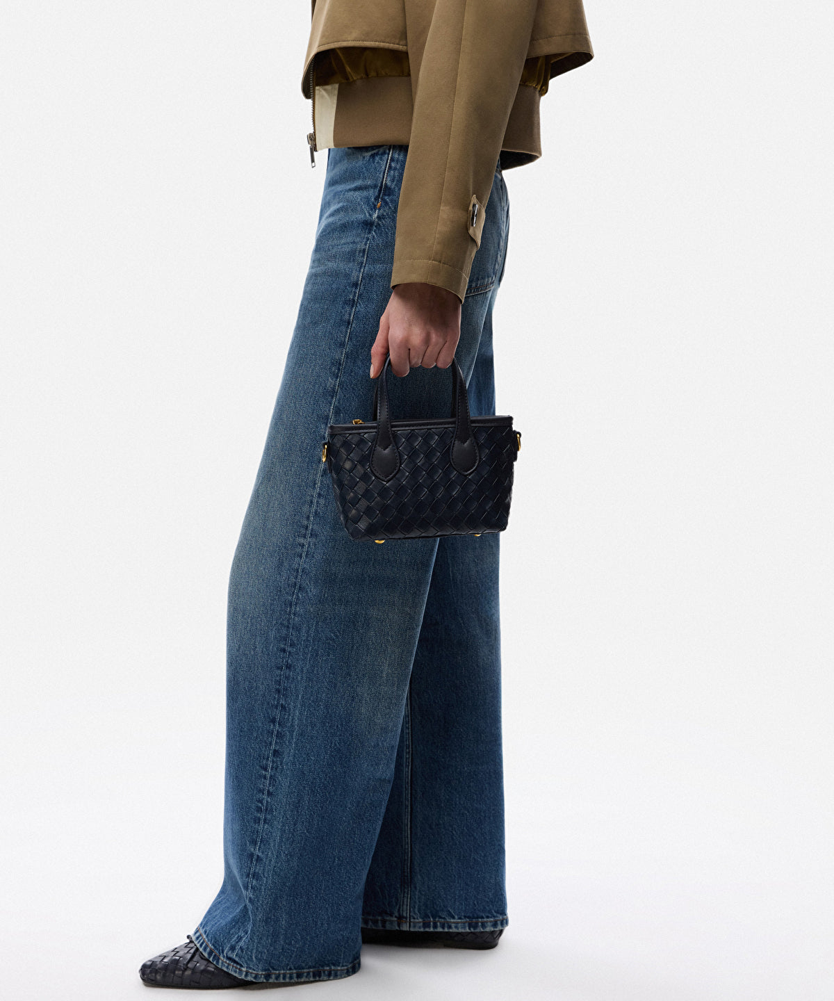 Lattice Top Handle Bag