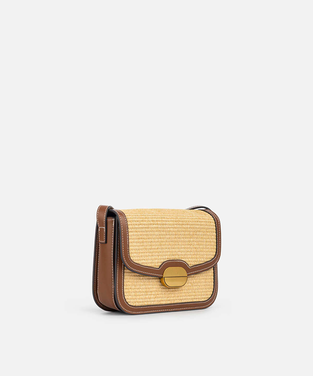 Contrast Texture Flap Bag