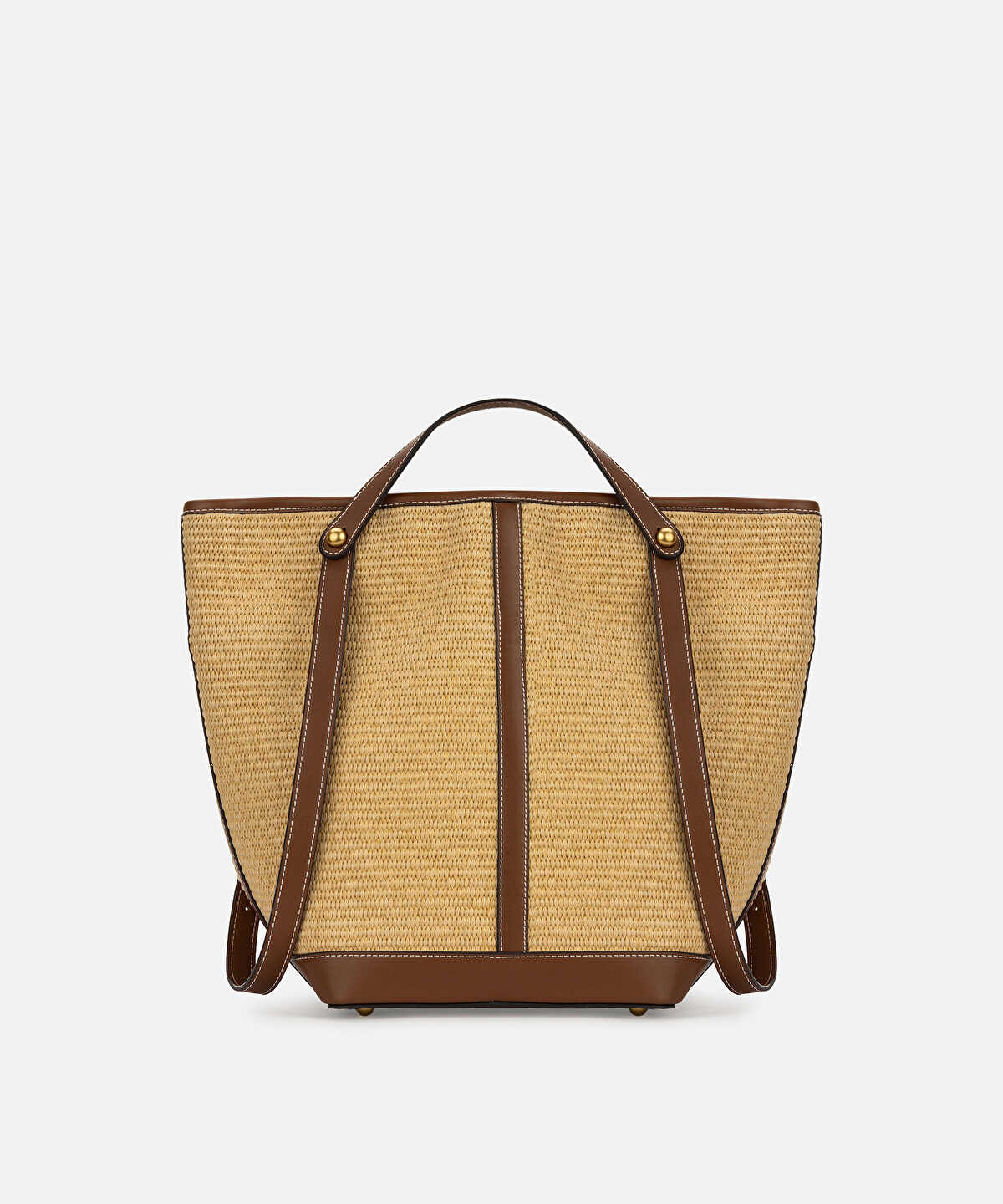 Straw Effect Double Strap Bag