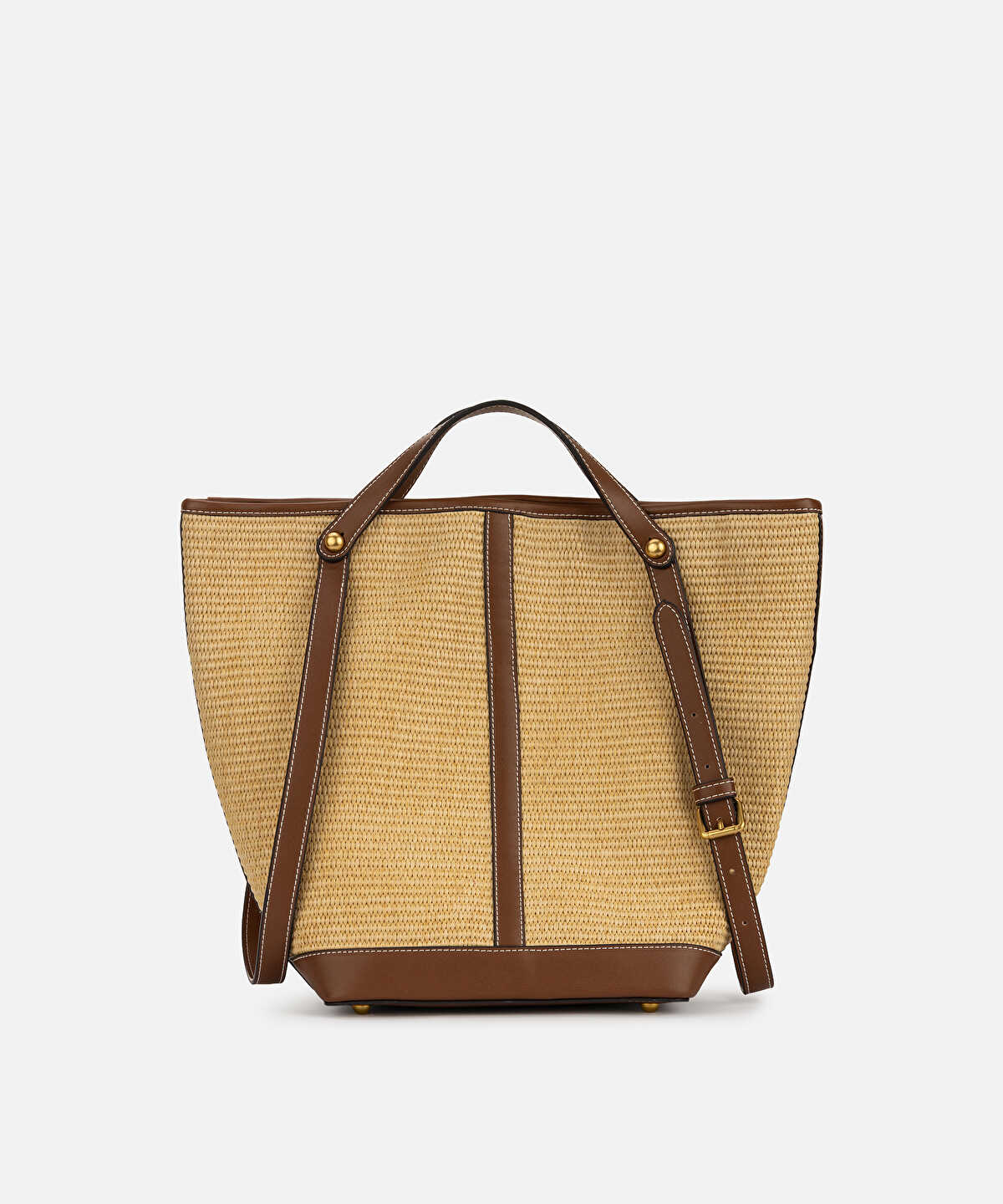 Straw Effect Double Strap Bag