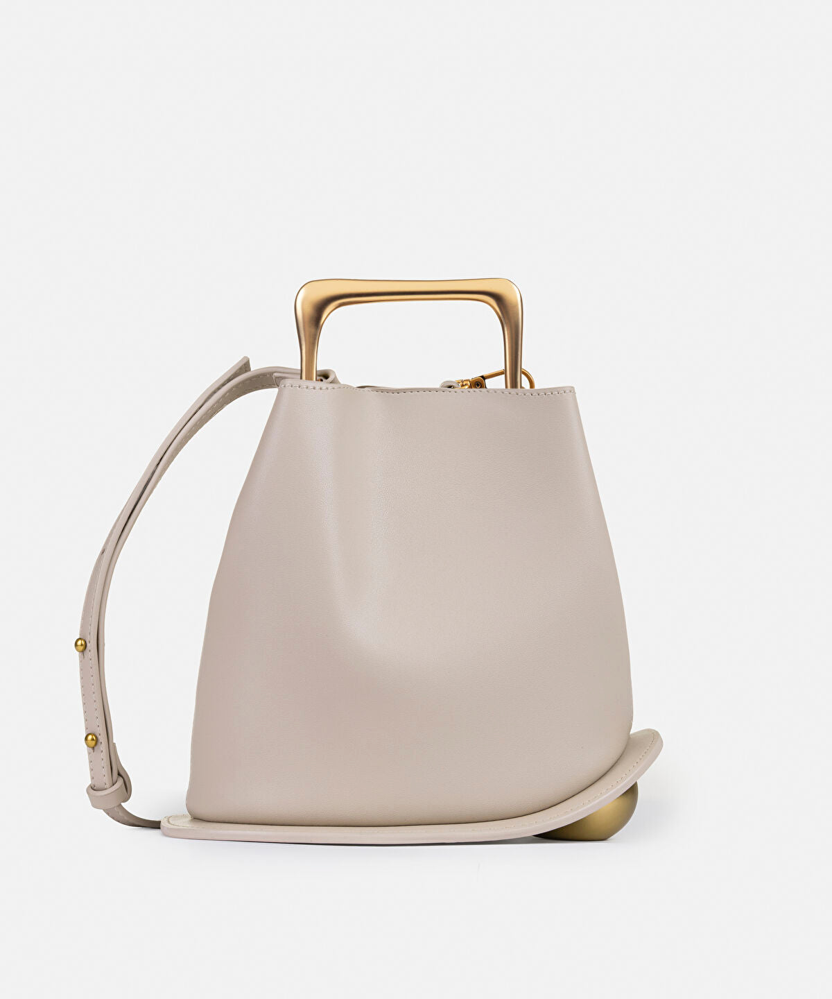 Leather-Effect Top Handle Bag