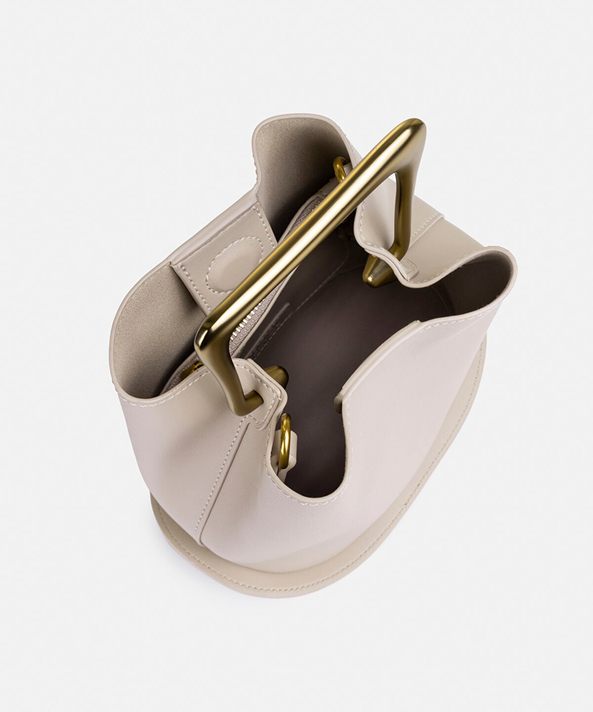 Leather-Effect Top Handle Bag