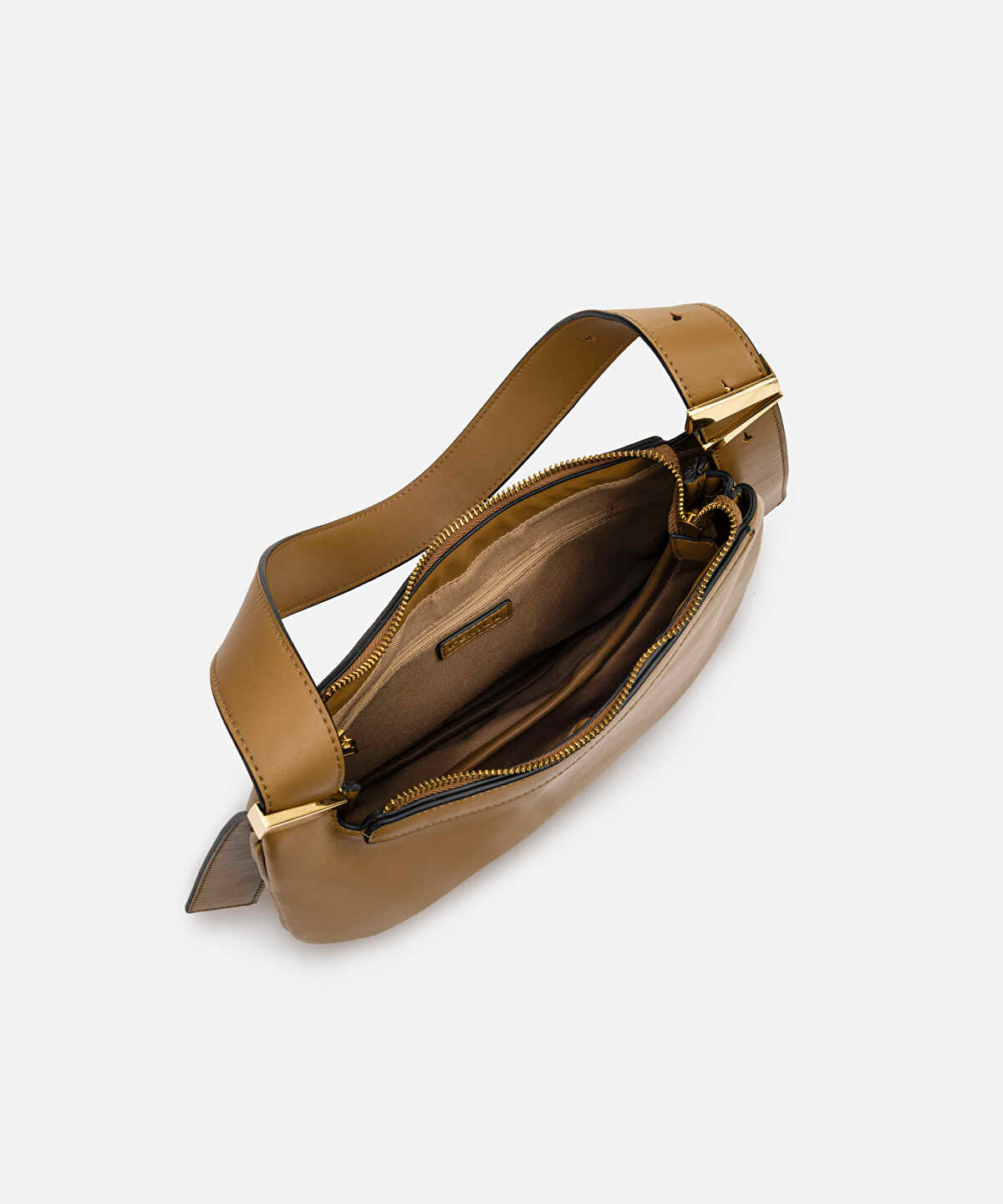 Oval Leather Effect Bag