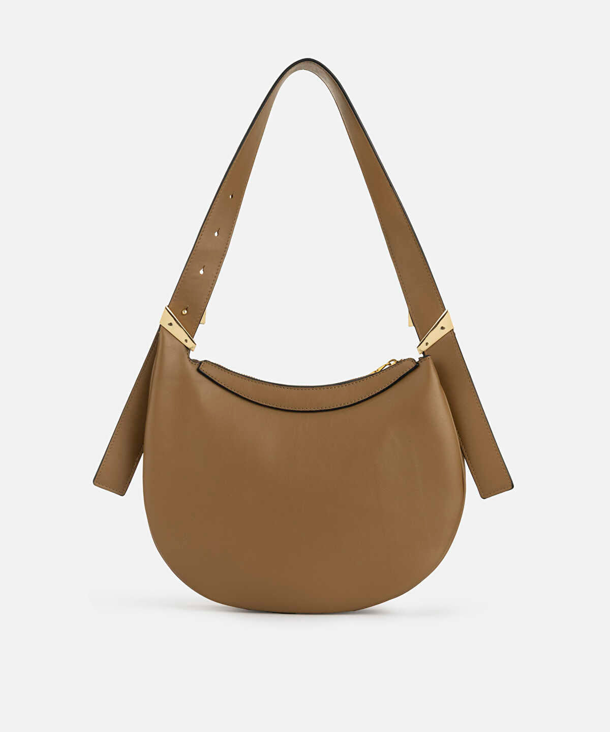 Oval Leather Effect Bag
