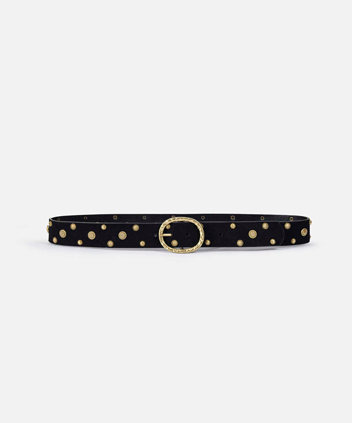 Embellished Suede Belt