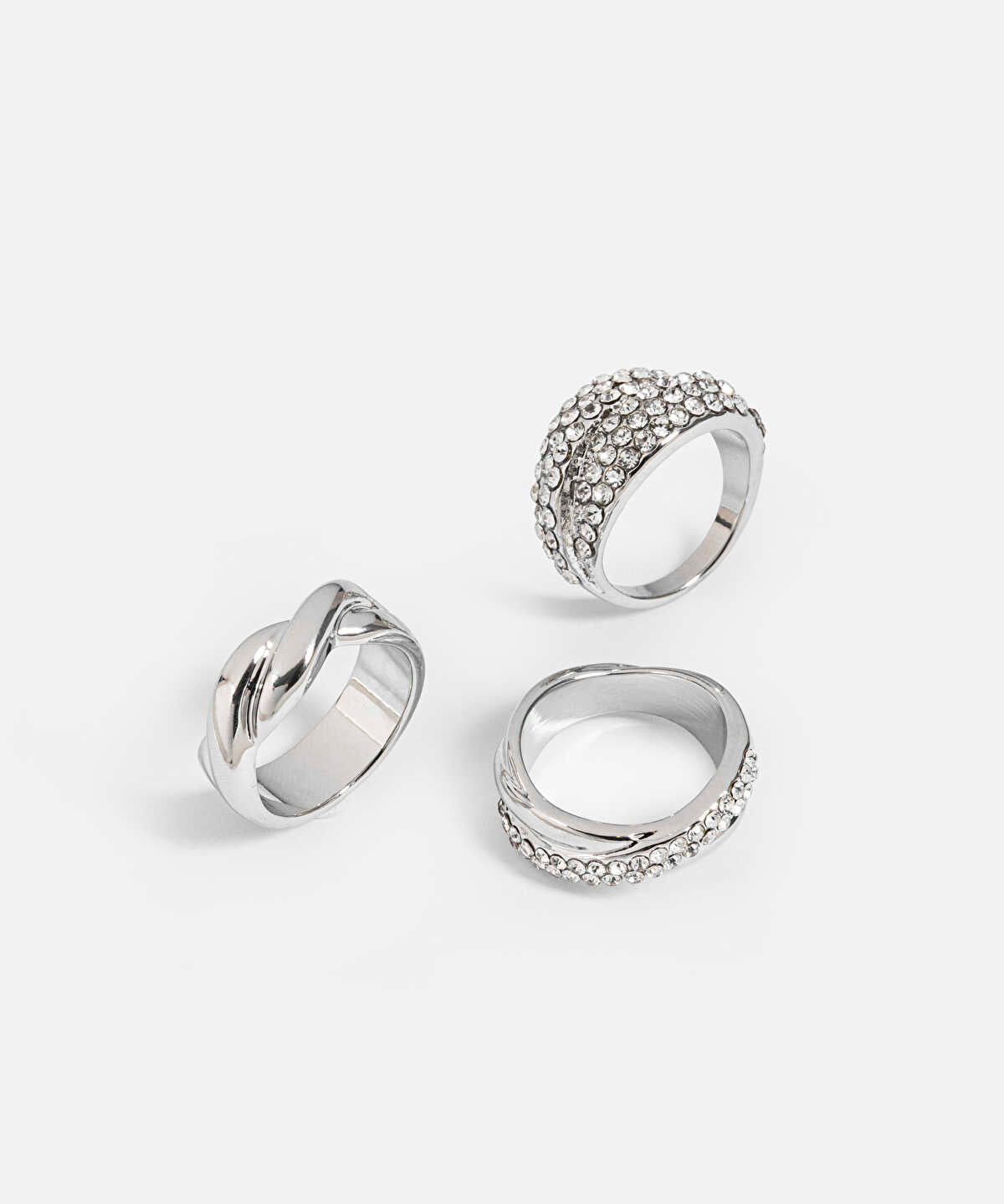 Crystal Embellished Ring Set