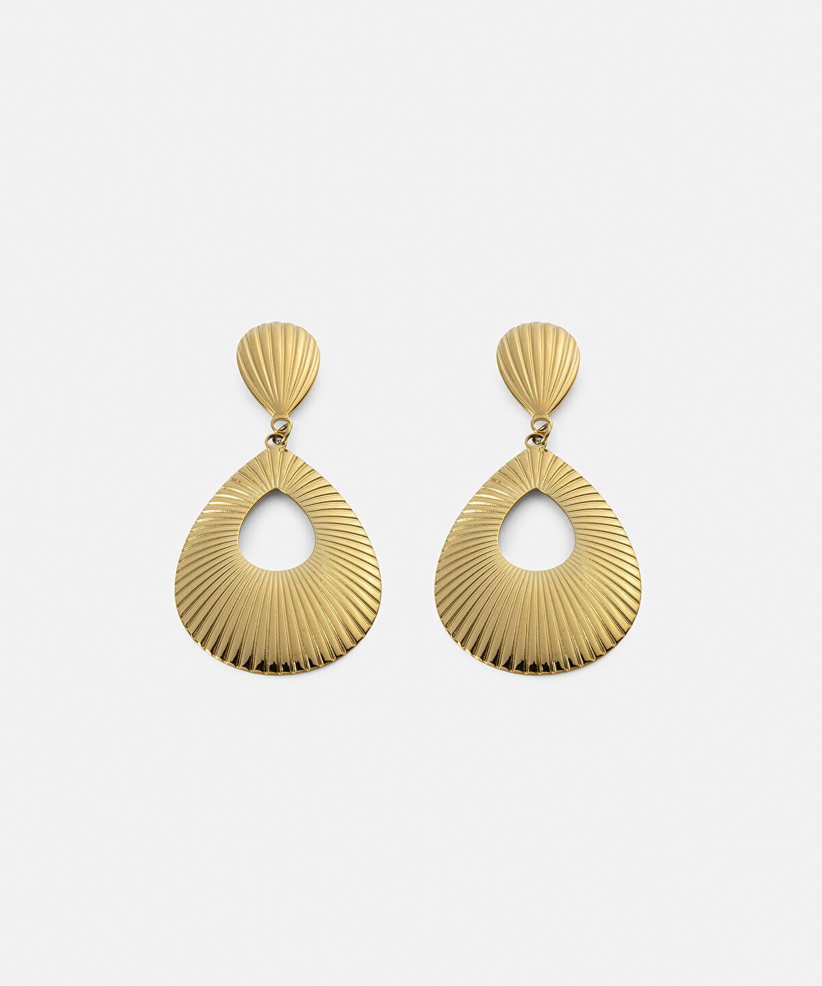 Textured Stainless Steel Earrings