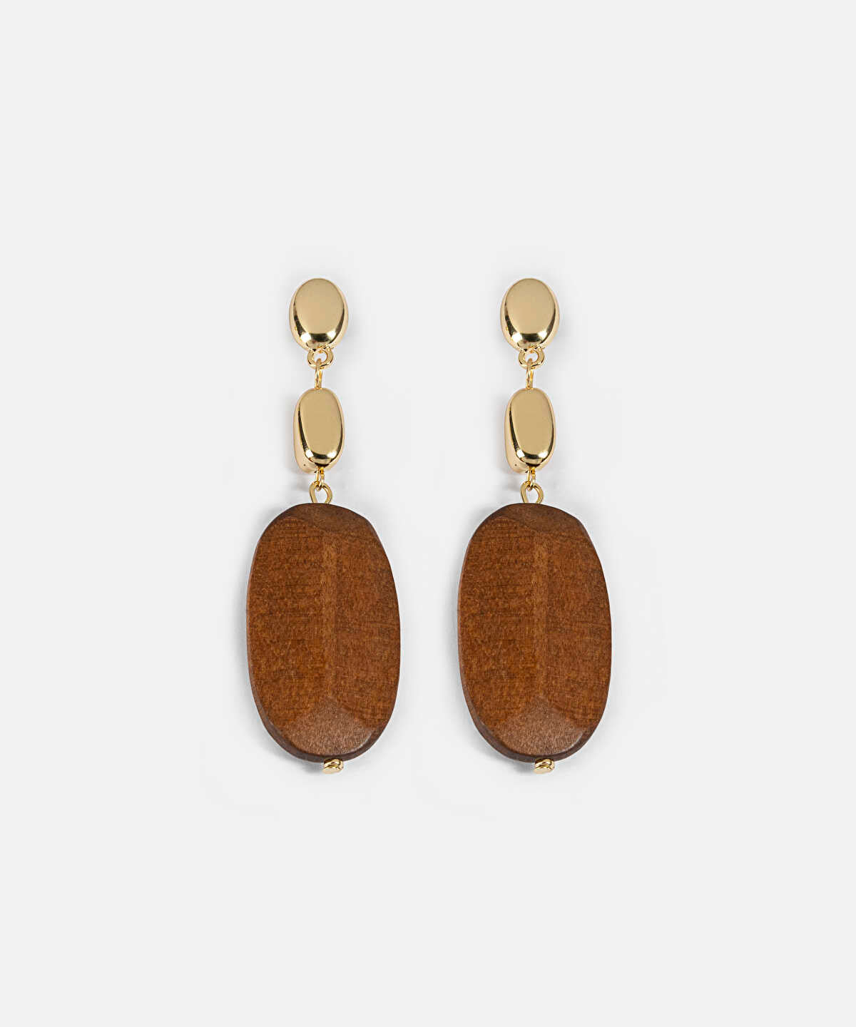 Wood Piece Drop Earrings