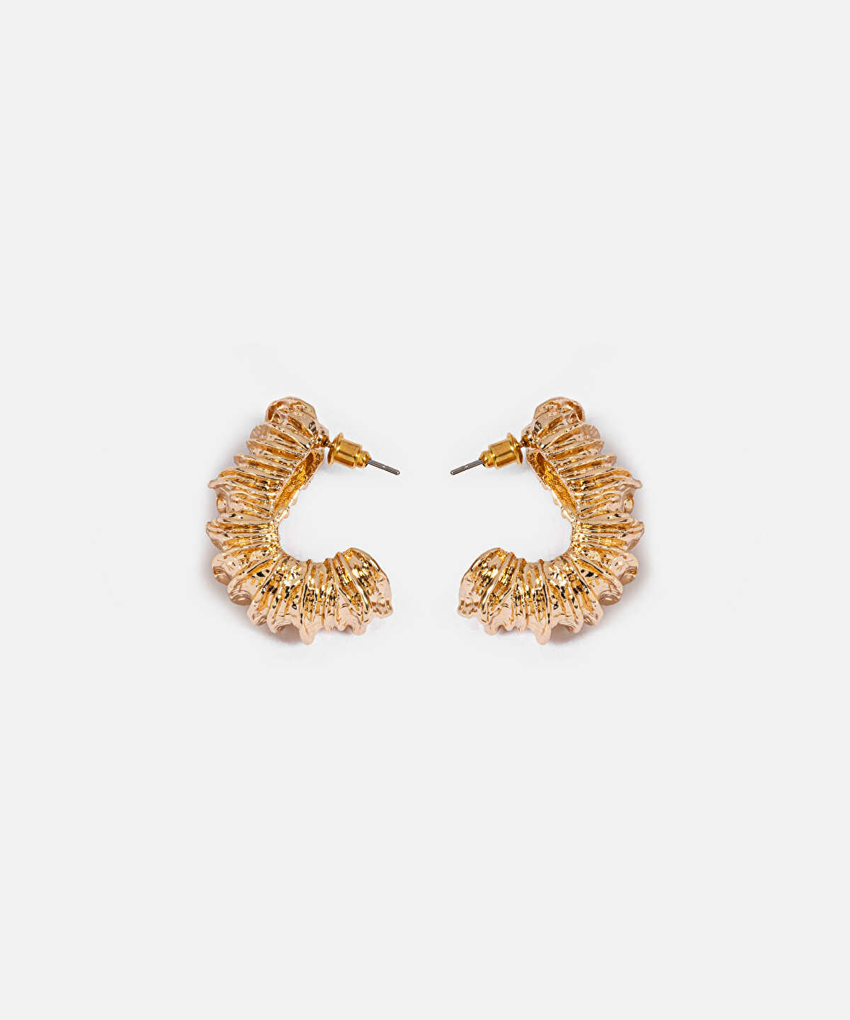 Voluminous Textured Hoop Earrings