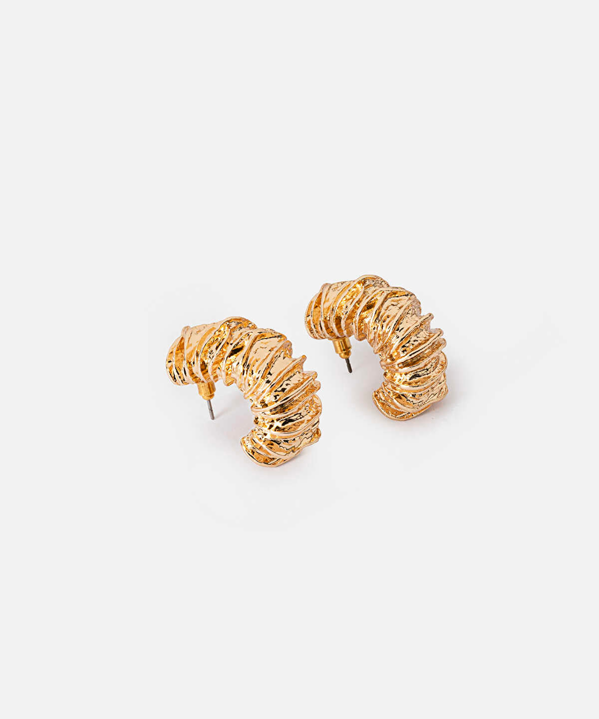 Voluminous Textured Hoop Earrings