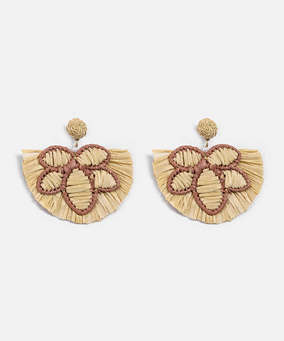 Floral Raffia Earrings