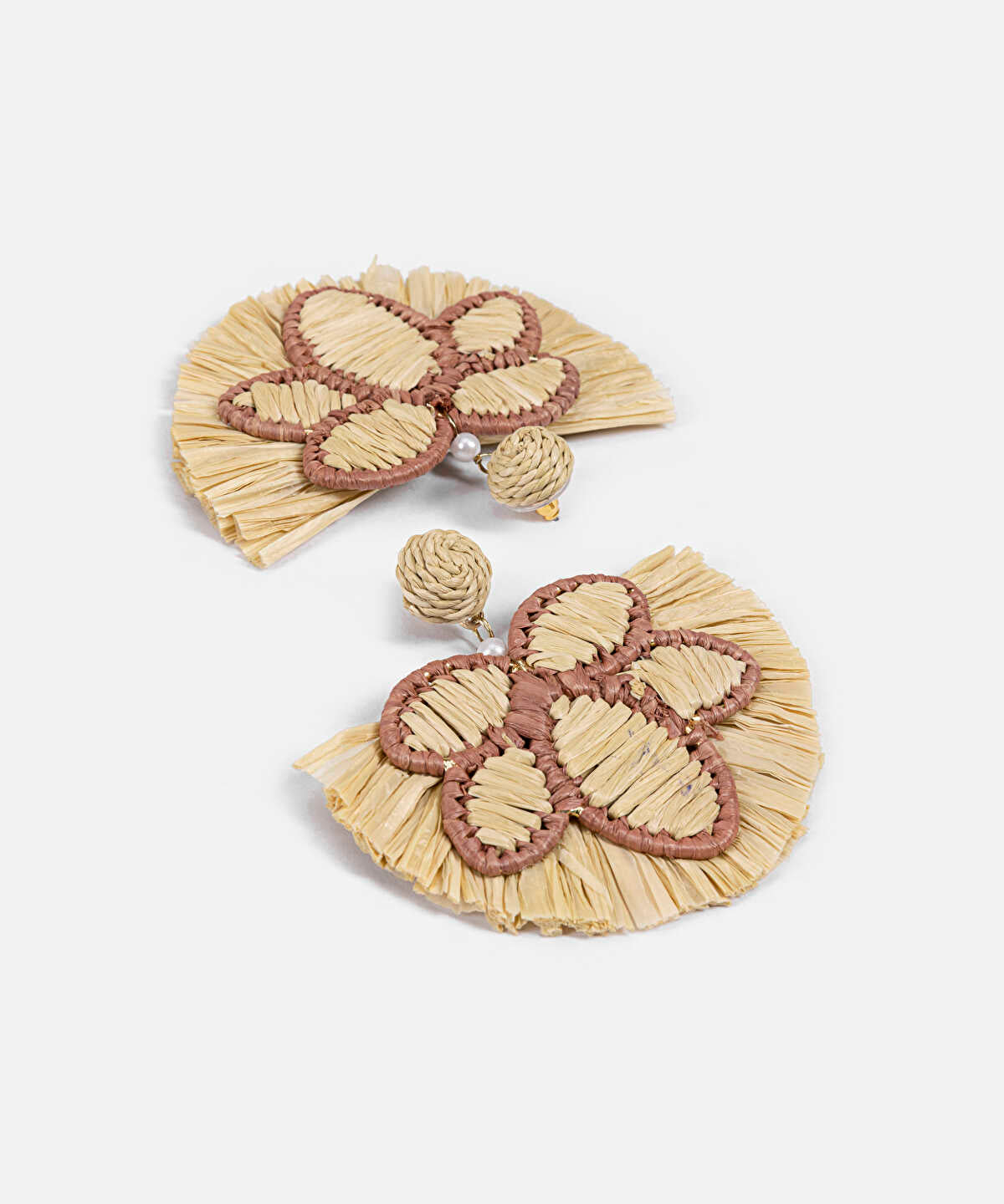 Floral Raffia Earrings