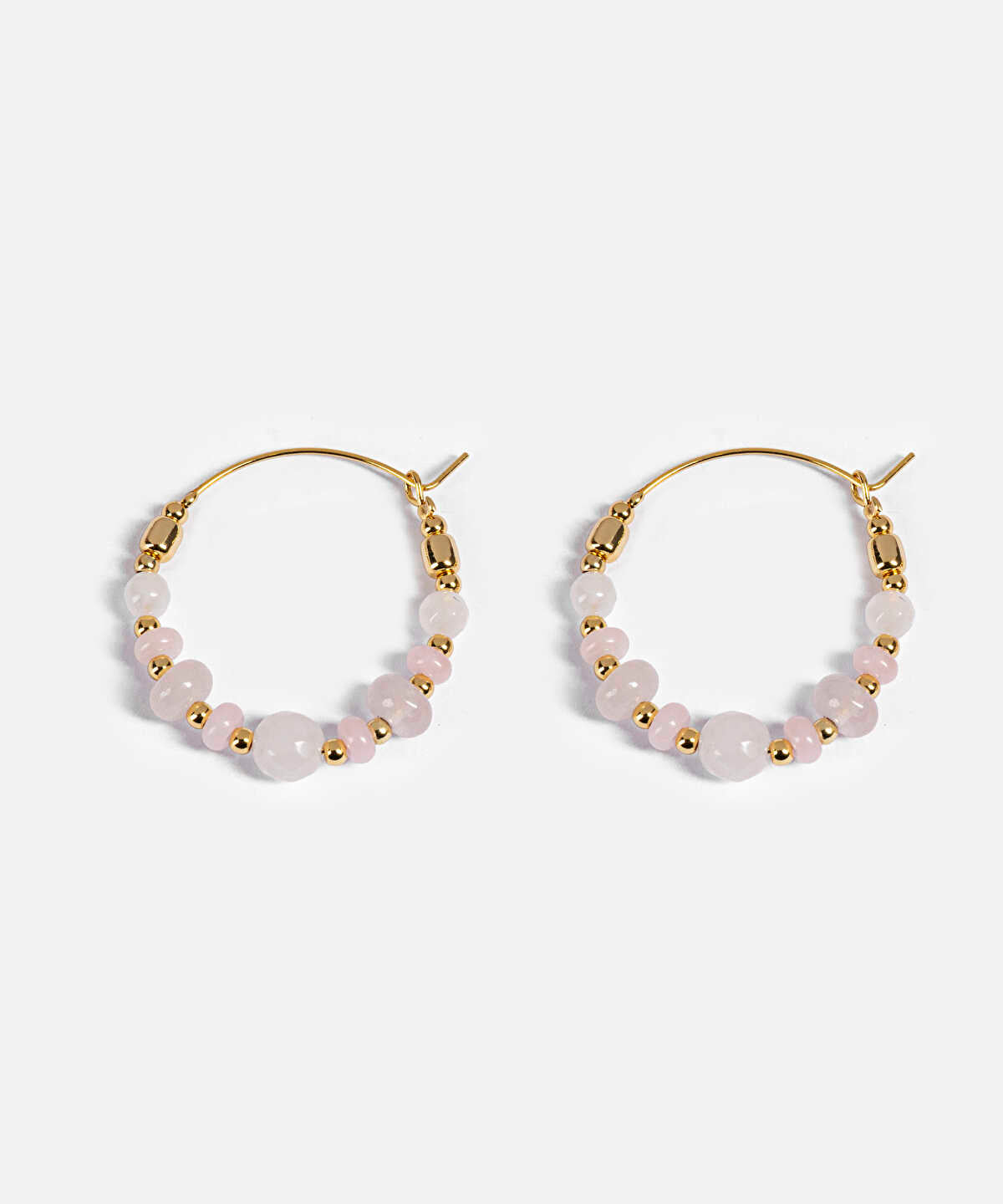 Mixed Stone Hoop Earrings