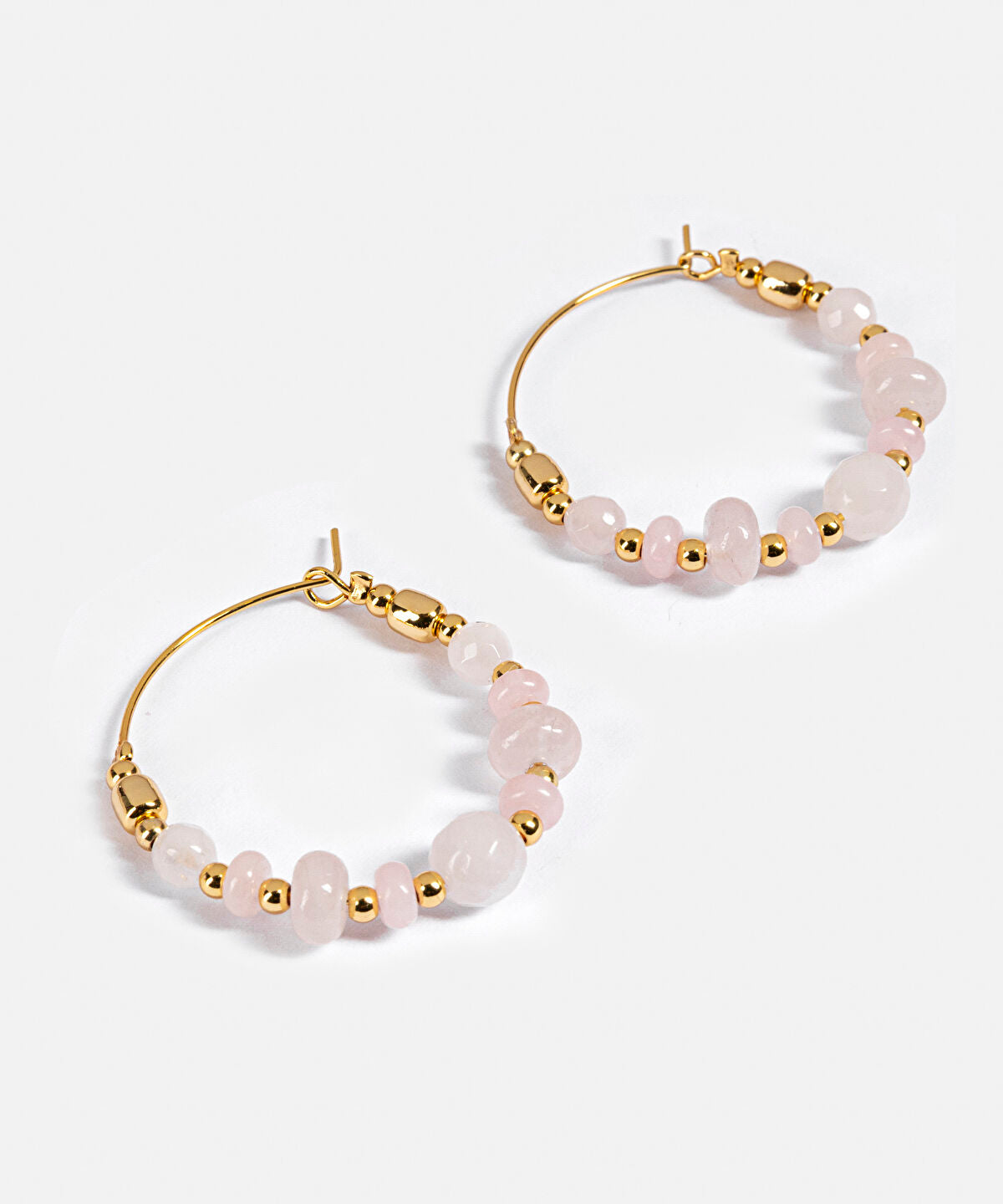 Mixed Stone Hoop Earrings