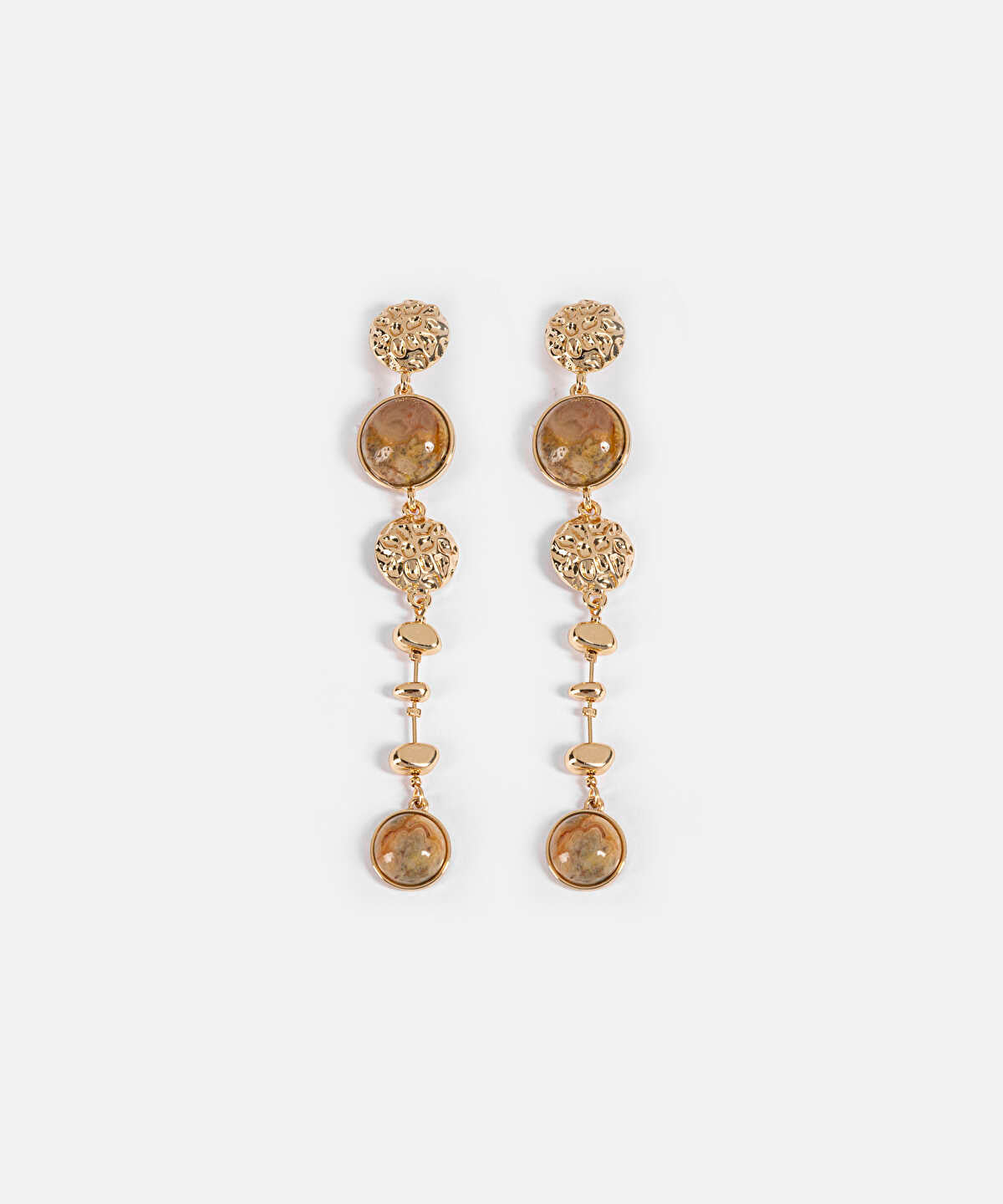 Stone Accent Dangle Earrings