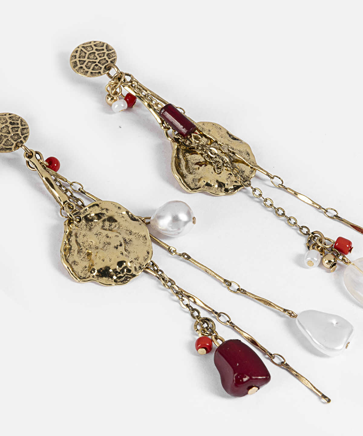 Mixed Beaded Dangle Earrings