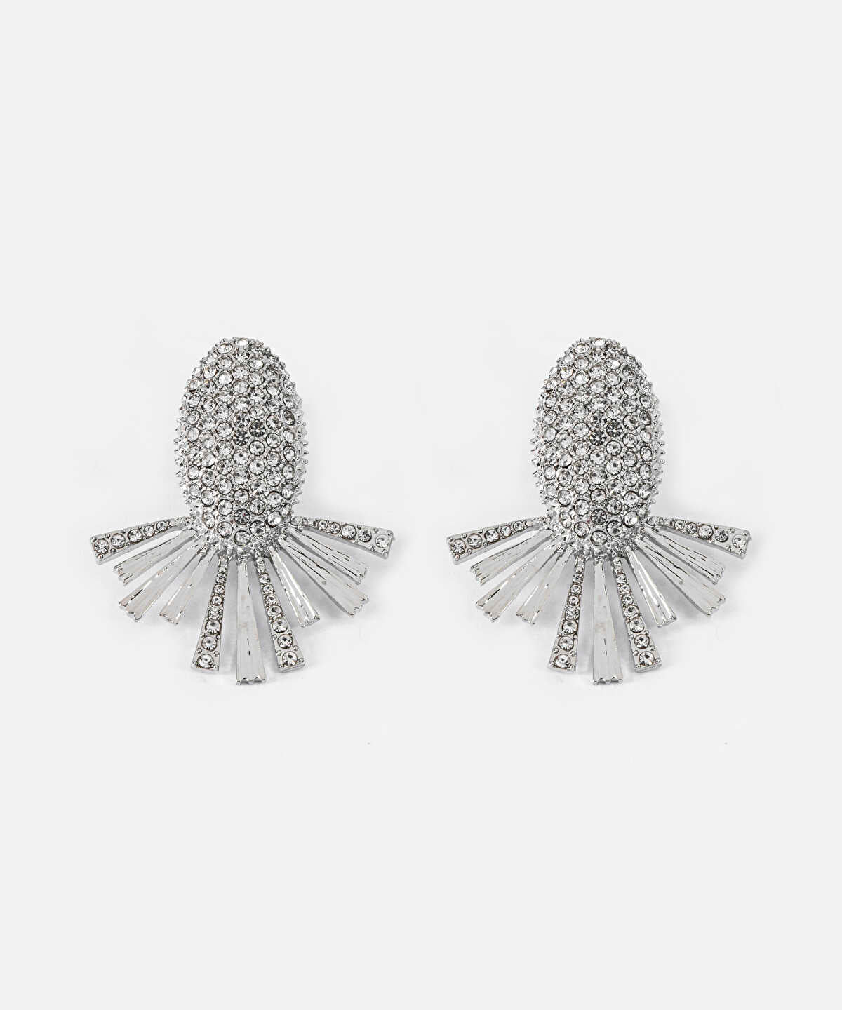 Rhinestone Metal Earrings