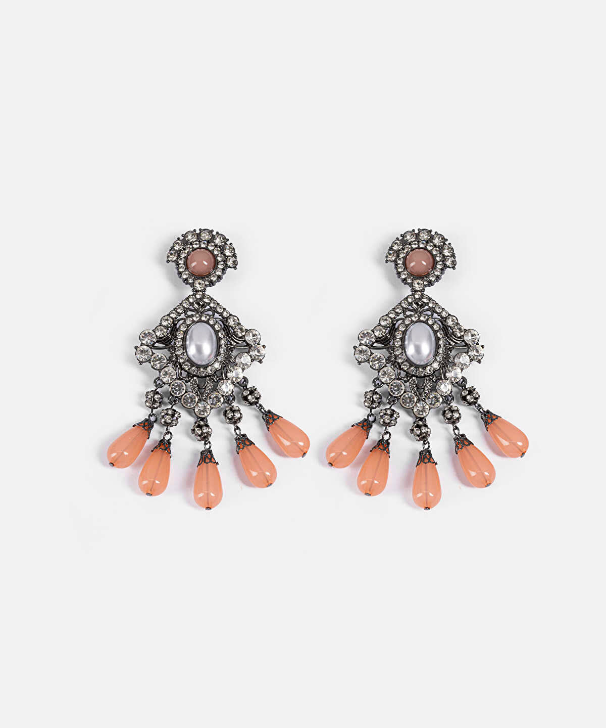 Crystal Embellished Maxi Earrings