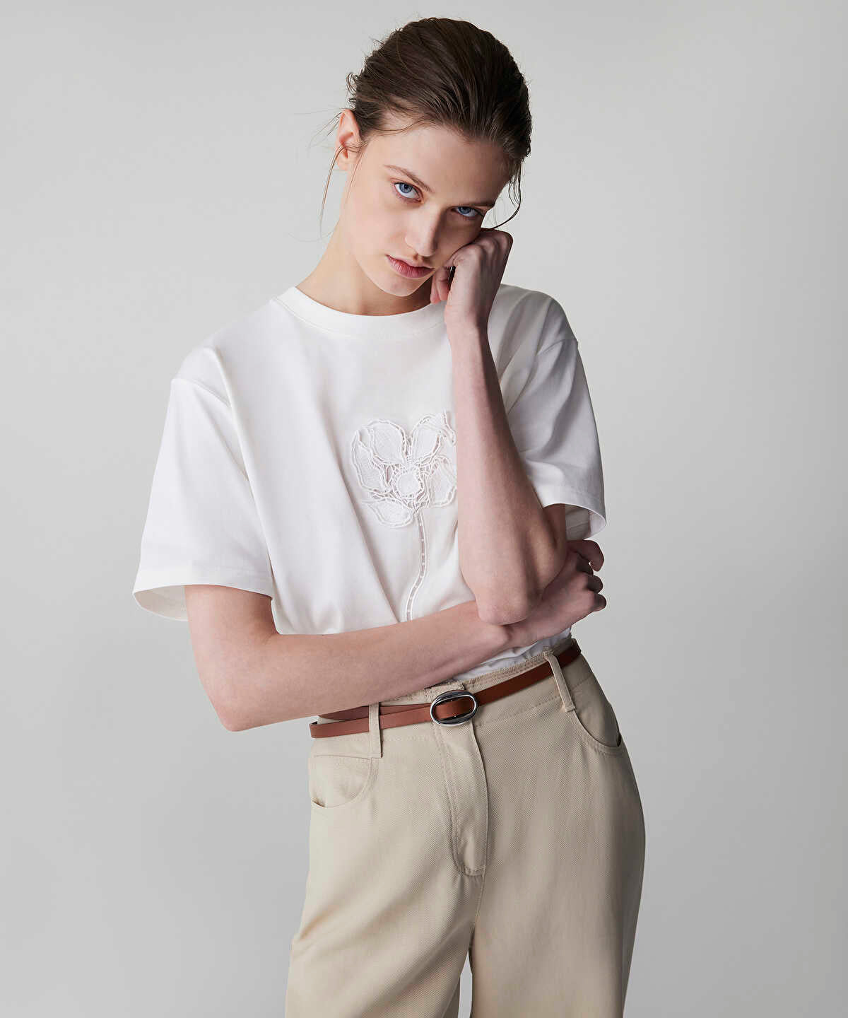 Floral Applique T-Shirt