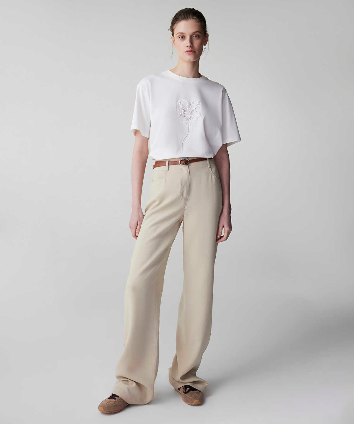 Floral Applique T-Shirt