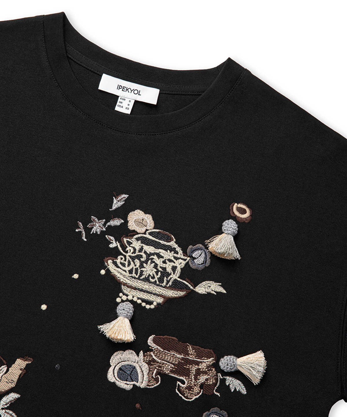 Embroidered Fringed T-Shirt
