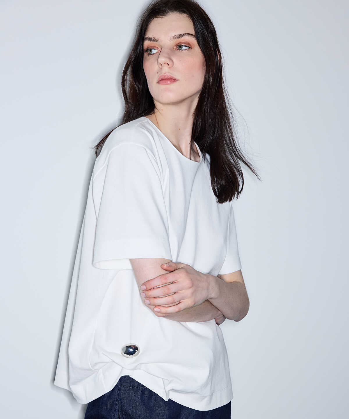 Asymmetric T-Shirt with Accessory
