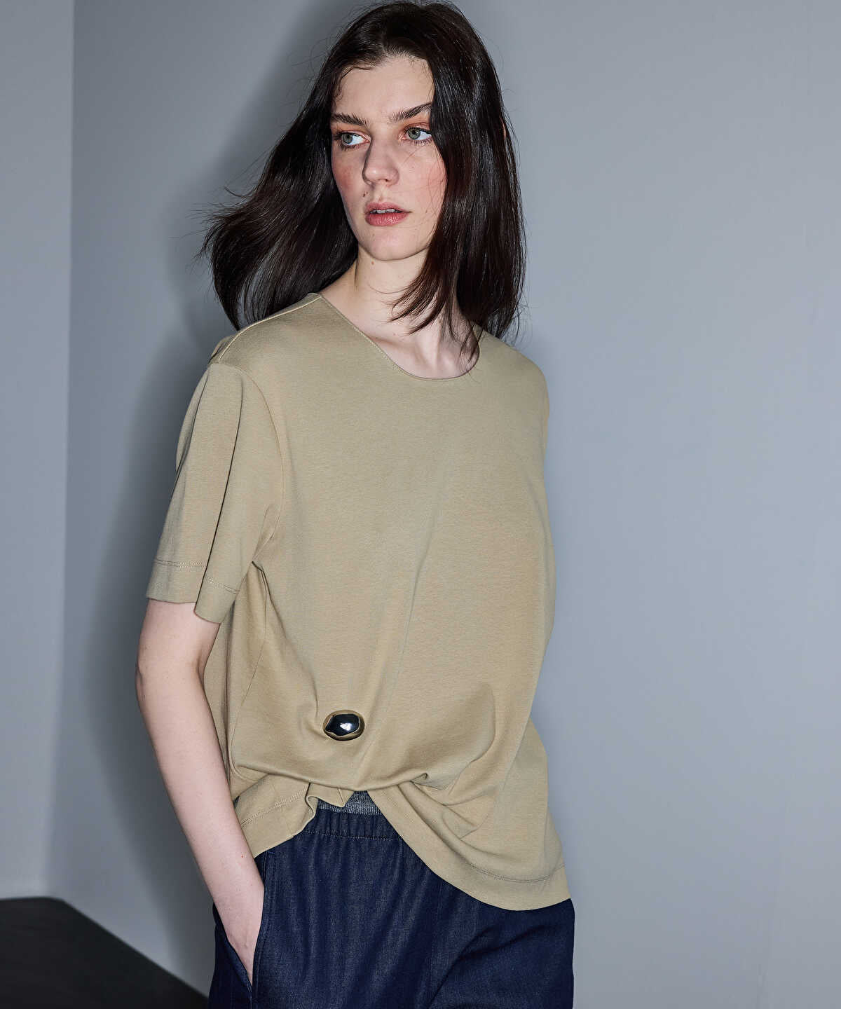 Asymmetric T-Shirt with Accessory