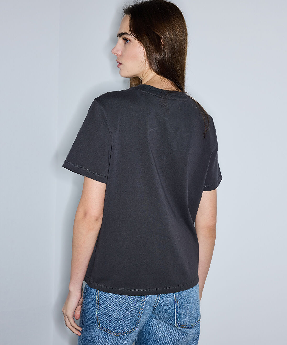 Slogan Embroidered T-Shirt