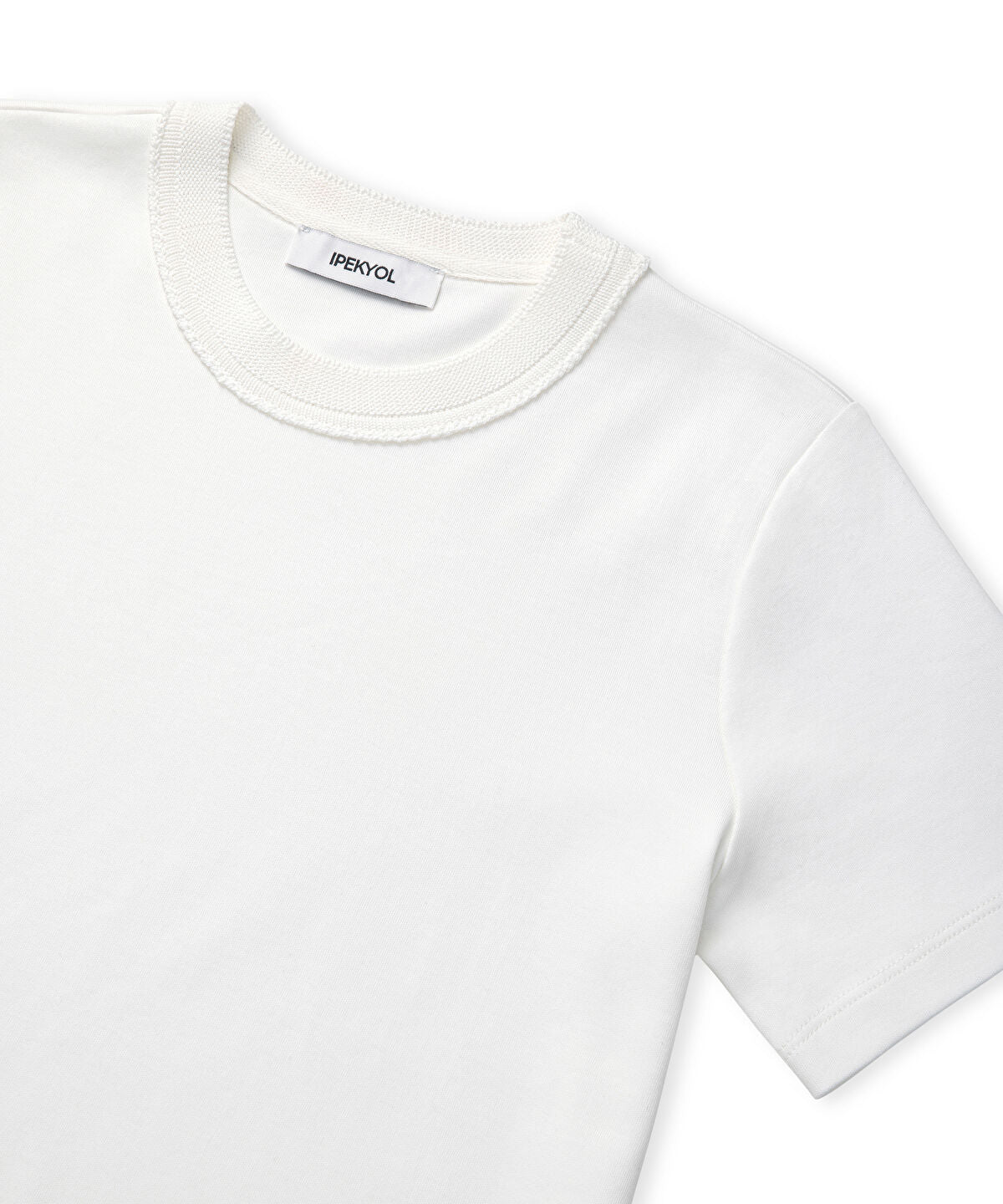 Contrast Collar Color-Block T-Shirt
