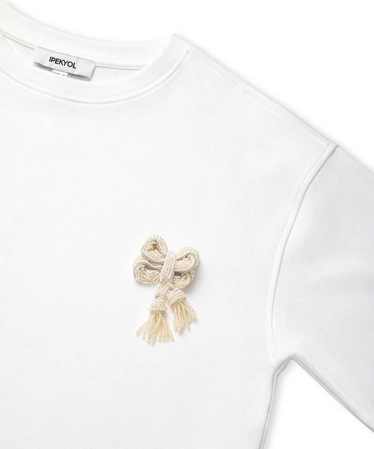 T-Shirt with Faux Pearls